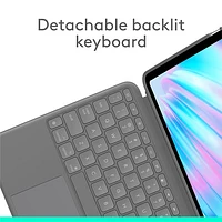 tui-clavier Combo Touch de Logitech avec pavé pour iPad Air po (M2 et M3), iPad Air (5e gén.) - Gris Oxford