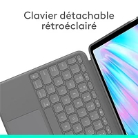 tui-clavier Combo Touch de Logitech avec pavé pour iPad Air po (M2 et M3), iPad Air (5e gén.) - Gris Oxford