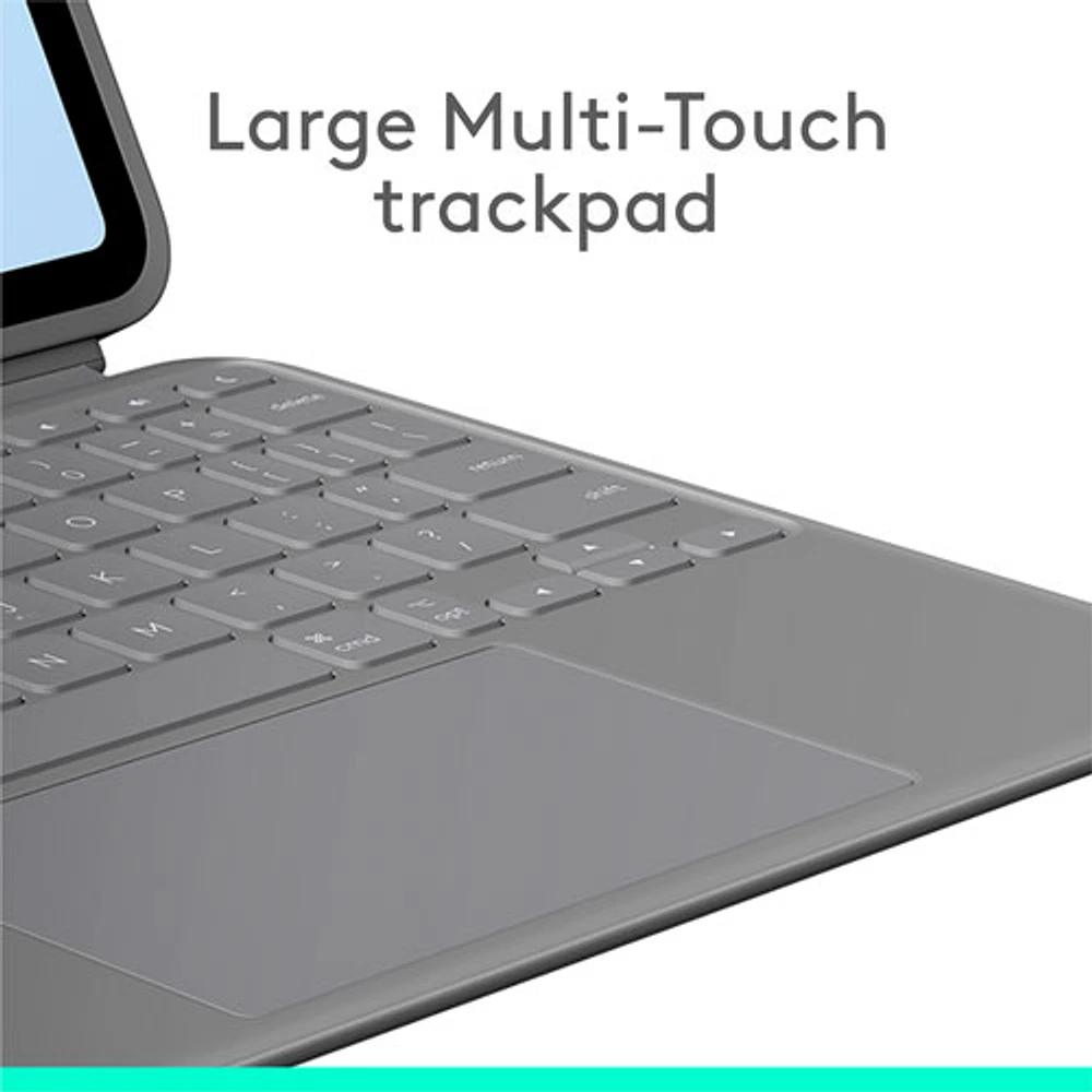 tui-clavier Combo Touch de Logitech avec pavé pour iPad Air po (M2 et M3), iPad Air (5e gén.) - Gris Oxford