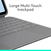 tui-clavier Combo Touch de Logitech avec pavé pour iPad Air po (M2 et M3), iPad Air (5e gén.) - Gris Oxford