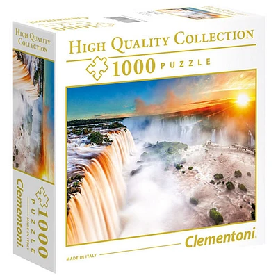 Clementoni - High Quality Collection : Casse-tête de chutes d'eau dans une boîte carrée (96161) - 1000 morceaux
