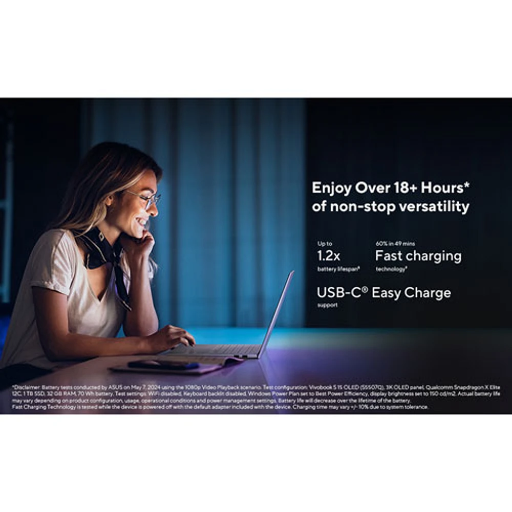 ASUS Vivobook S 15 OLED 15.6" Laptop - Cool Silver (Snapdragon X Elite/32GB RAM/1TB SSD)
