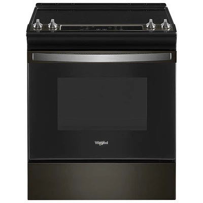 Open Box - Whirlpool 30" 4.8 Cu. Ft. Self-Clean Slide-In Electric Range -Black Stainless- Perfect Condition