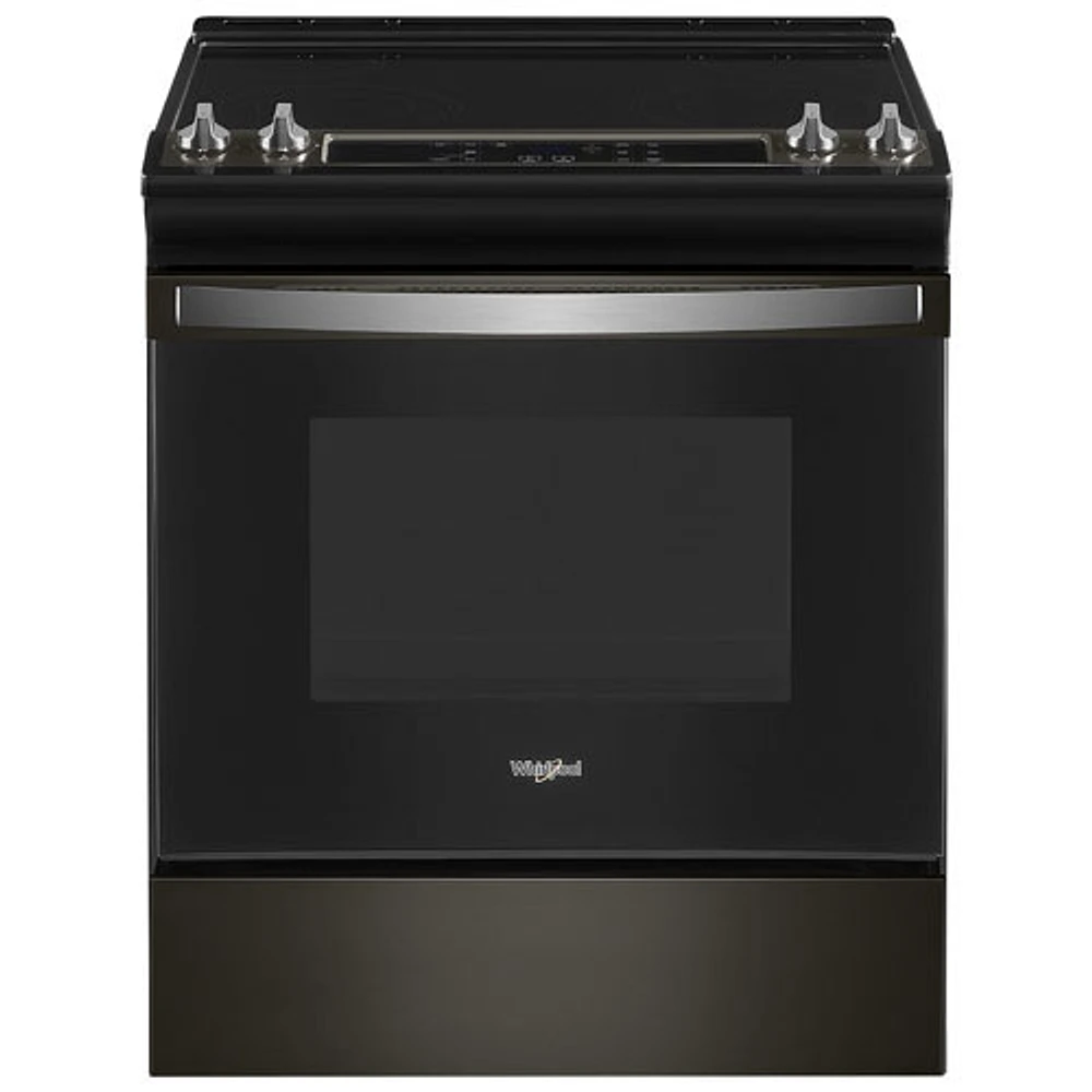 Boîte ouverte - Cuisinière électrique encastrable 4,8 pi³ 30 po de Whirlpool - Acier inoxydable noir - Endommagé