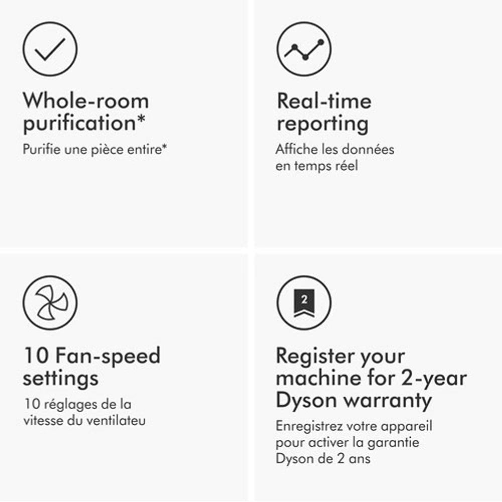 Ventilateur-purificateur Cool Gen1 TP10 de Dyson avec filtre HEPA - Blanc