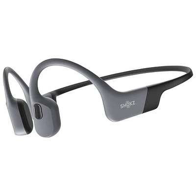 Écouteurs Bluetooth étanches à oreilles libres et à conduction osseuse OpenSwim Pro de Shokz - Gris