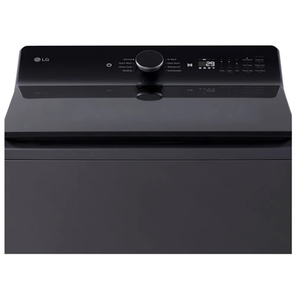 Laveuse à chargement par le haut haute efficacité de 6,1 pi³ de LG (WT8405CB) - Noir mat