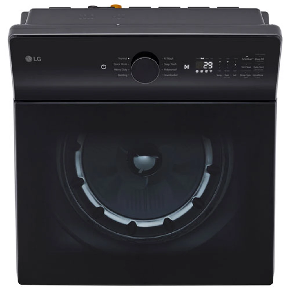 Laveuse à chargement par le haut haute efficacité de 6,1 pi³ de LG (WT8405CB) - Noir mat
