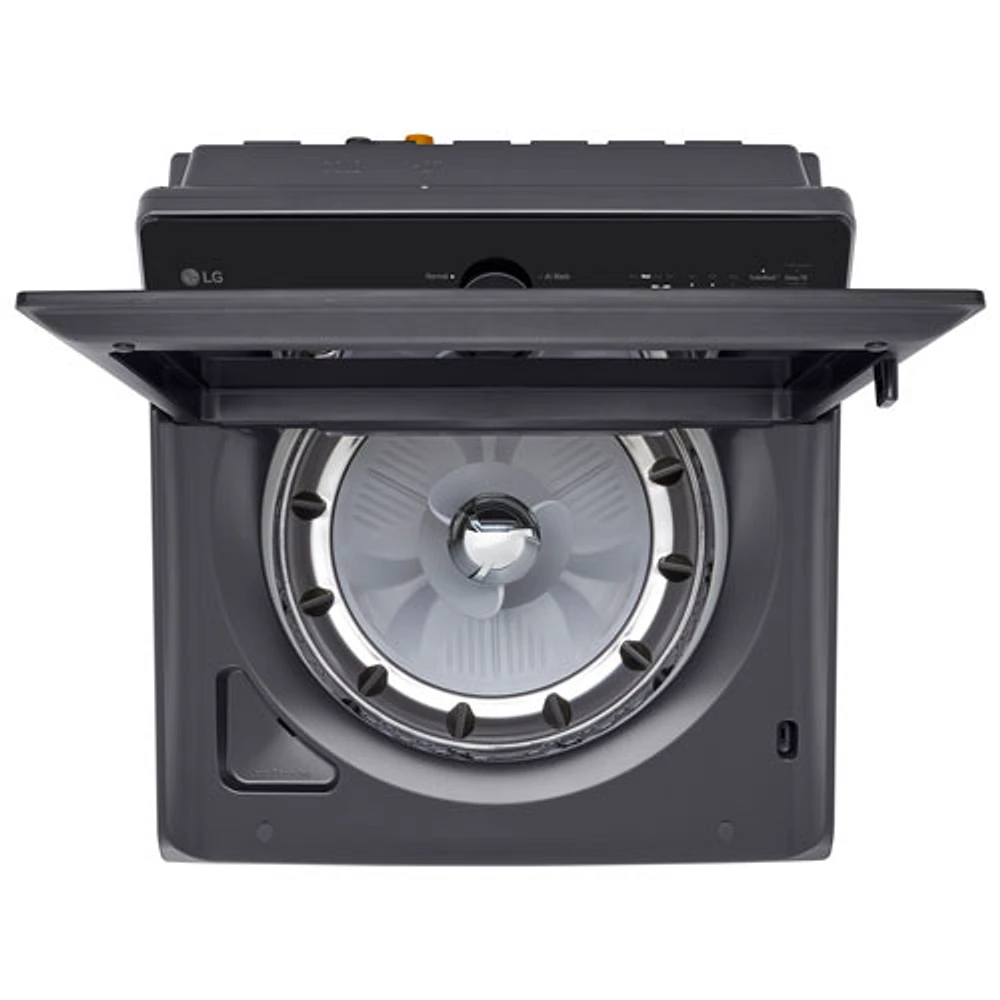 Laveuse à chargement par le haut haute efficacité de 6,1 pi³ de LG (WT8405CB) - Noir mat