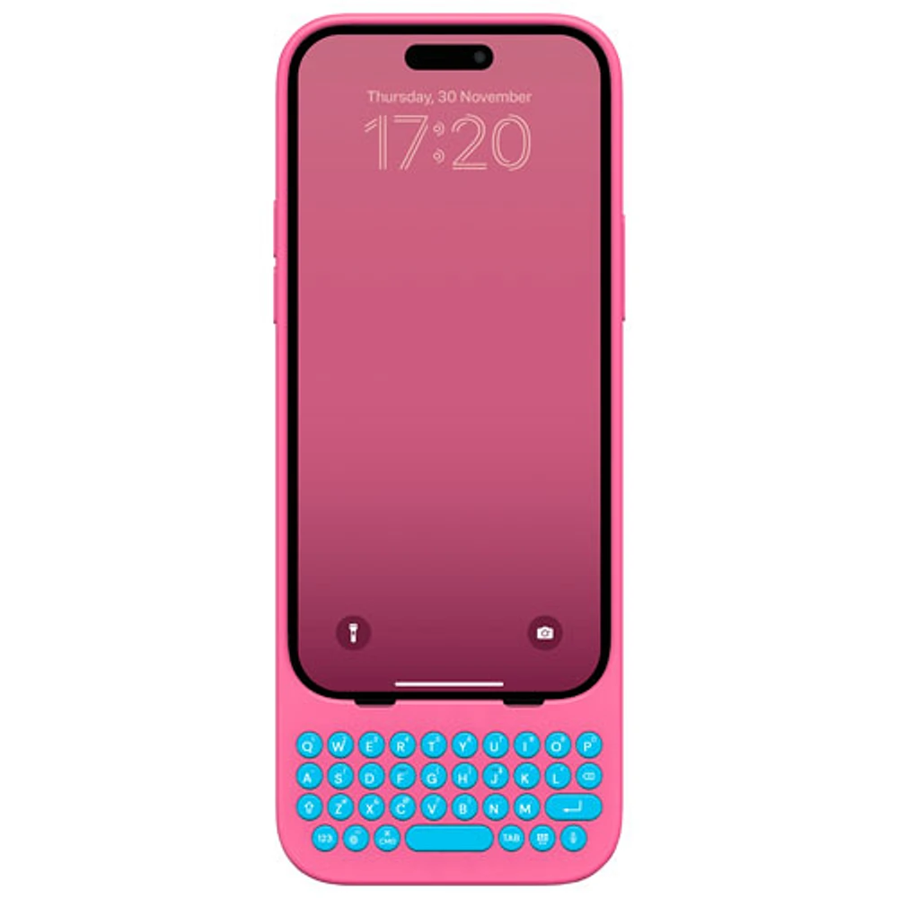 Étui-clavier de Clicks pour iPhone 15 - Rose Miami Beach