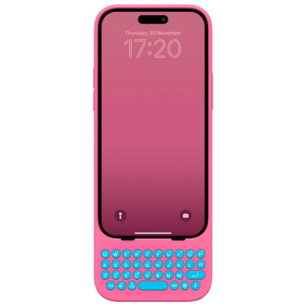 Étui-clavier de Clicks pour iPhone 15 Pro - Rose Miami Beach