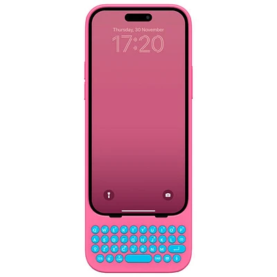 Étui-clavier de Clicks pour iPhone 15 Pro - Rose Miami Beach