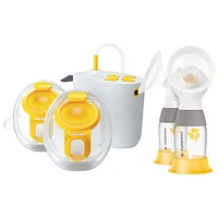 Tire-lait Pump In Style et gobelets collecteurs mains libres MaxFlow de Medela