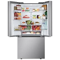 LG 33" 24.5 Cu. Ft. 3-door French Door Refrigerator with Water & Ice Dispenser (LF25S6330S) - Stainless Steel