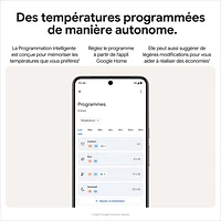 Thermostat intelligent Wi-Fi Nest Learning de Google (4e génération) - Argent poli