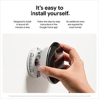 Thermostat intelligent Wi-Fi Nest Learning de Google (4e génération) - Argent poli
