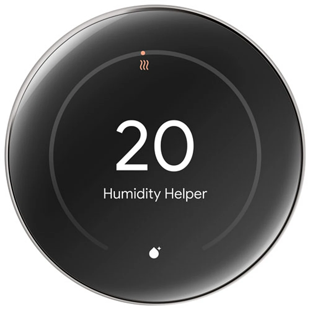 Thermostat intelligent Wi-Fi Nest Learning de Google (4e génération) - Argent poli