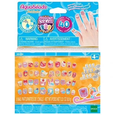 Recharge d'ongles avec coeurs et rubans Nail Studio d'Aquabeads