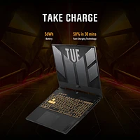 Portable de jeu 15,6 po TUF Gaming F15 d'ASUS - Gris (Ci7-12700H Intel/RAM 16 Go/SSD 512 Go/GeForce RTX 3050) - Anglais