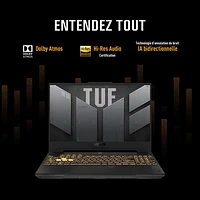 Portable de jeu 15,6 po TUF Gaming F15 d'ASUS - Gris (Ci7-12700H Intel/RAM 16 Go/SSD 512 Go/GeForce RTX 3050) - Anglais