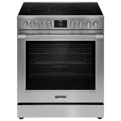 Boîte ouverte - Cuisinière électrique à 5 éléments avec friture à air chaud 6,2 pi³ 30 po Pro de Frigidaire - Acier inoxydable - Parfait état