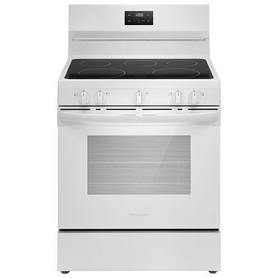 Boîte ouverte - Cuisinière électrique autonome à 5 éléments 5,3 pi³ 30 po de Frigidaire - Blanc - Endommagé