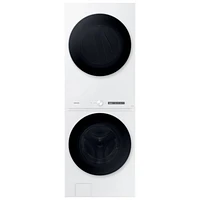 Boîte ouverte - Duo laveuse-sécheuse électrique à chargement frontal 5,3 pi³ de Samsung - Blanc - Endommagé