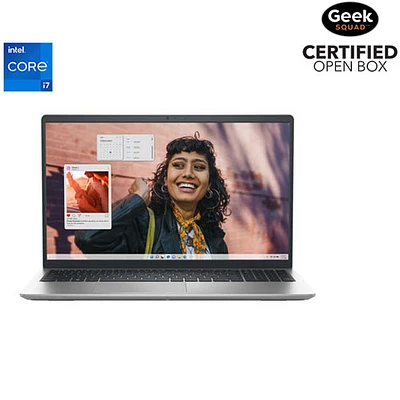 Boîte ouverte - Portable à écran tactile de 15,6 po Inspiron de Dell - Argenté platine (Core i7-1355U d'Intel/SSD 1 To/RAM 16 Go)