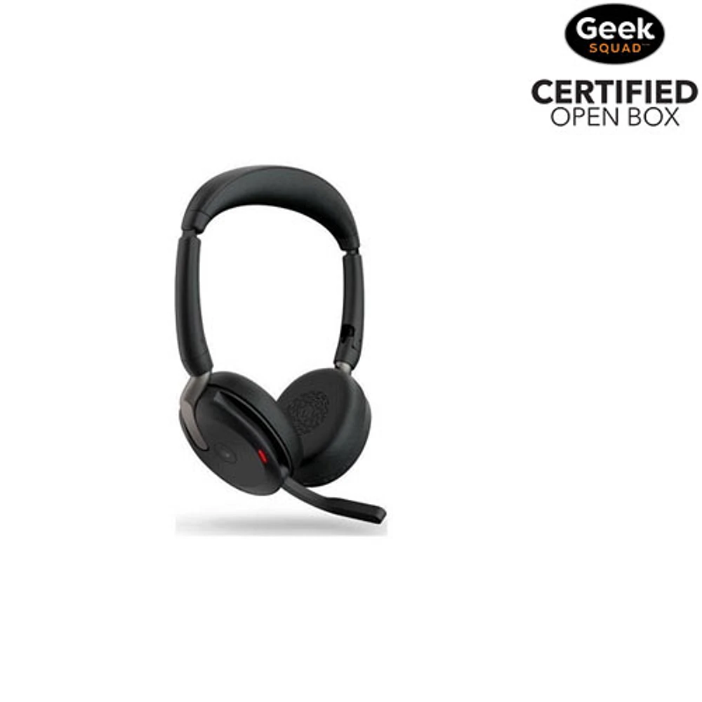 Open Box - Jabra Evolve2 On-Ear Active Noise Cancelling True Wireless Bluetooth 5.2 Headsets with Mic