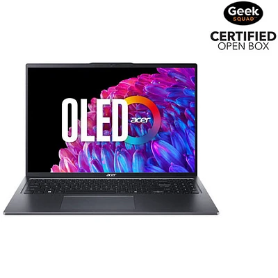 Boîte ouverte - Portable Swift Go 16 po d'Acer - Fer (Core Ultra 9 CU9185H d'Intel/SSD 1 To/RAM 16 Go/Windows 11)
