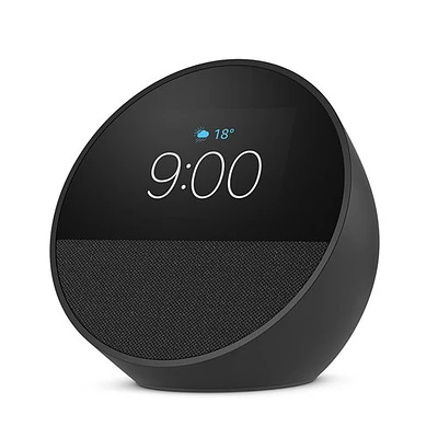 Réveille-matin intelligent Echo Spot d'Amazon avec Alexa - Noir