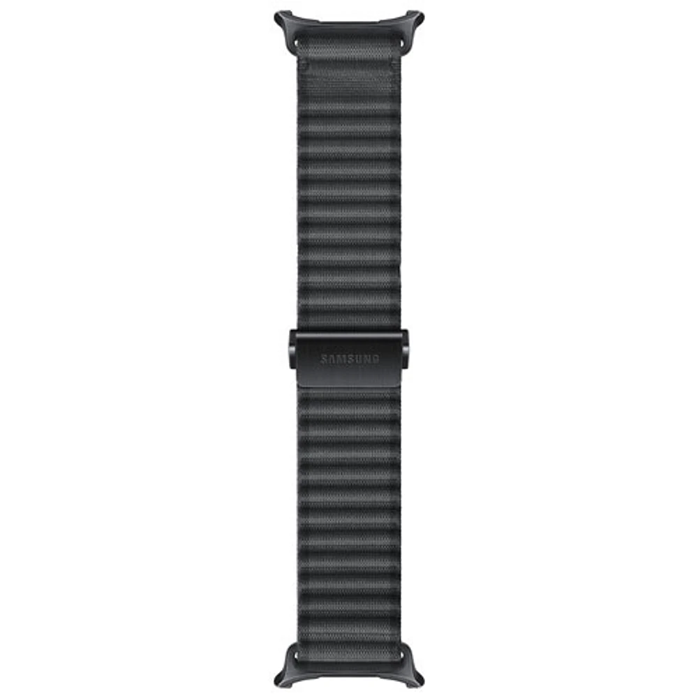 Bracelet en tissu X2 Trail de Samsung pour montre Galaxy Watch - Moyen/Grand - Gris foncé