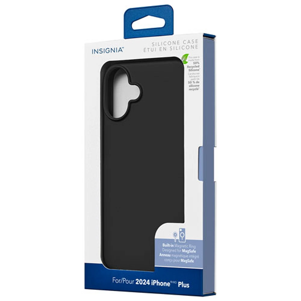 Étui souple ajusté d'Insignia pour iPhone 16 Plus - Noir - Exclusivité BBY