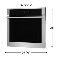 Electrolux 30" 5.3 Cu. Ft. Steam Electric Wall Oven (ECWS3012AS) - Stainless Steel