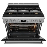 Electrolux 36" 4.4 Cu. Ft. Free-Standing True Convection Dual-Fuel Range (ECFD3668AS) - Stainless