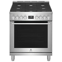 Electrolux 30" 4.6 Cu. Ft. Free-Standing True Convection Dual-Fuel Range (ECFD3068AS) - Stainless