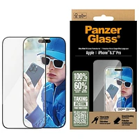 Protecteur d'écran en verre ultralarge de PanzerGlass pour iPhone 16 Pro
