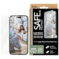 Protecteur d'écran en verre ultralarge SAFE de PanzerGlass pour iPhone 16 Plus