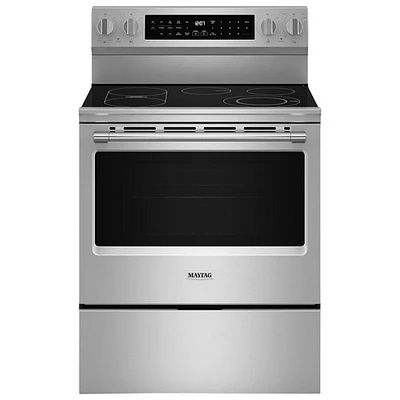 Maytag 30" 5.3 Cu. Ft. True Convection 5-Element Electric Air Fry Range (YMFES8030RZ) - Stainless Steel