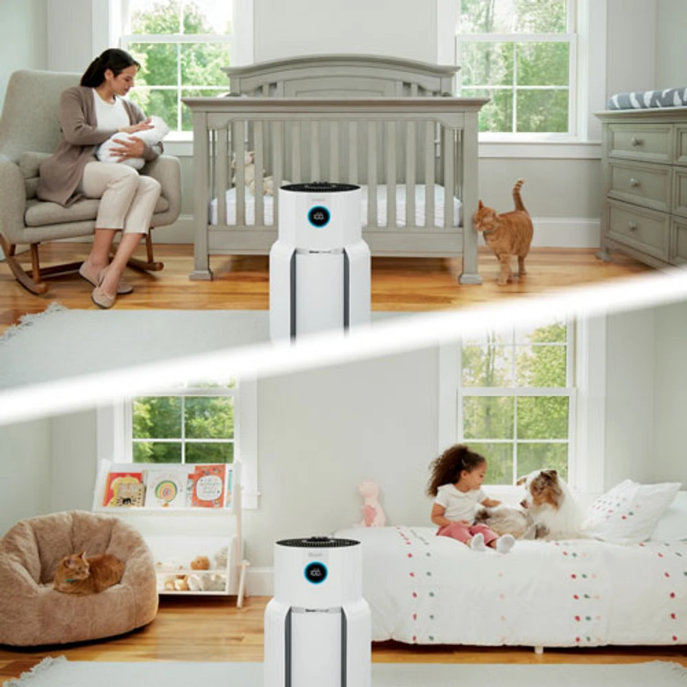 Purificateur d'air HP302C MAX NeverChange de Shark avec filtre HEPA - Blanc