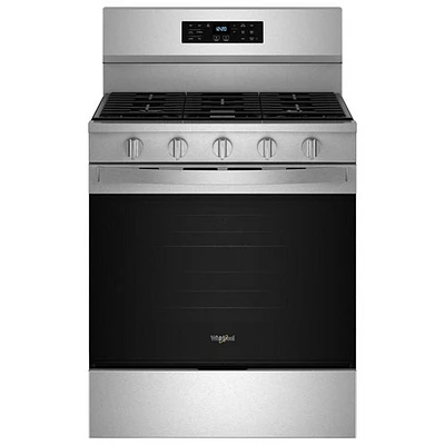 Whirlpool 30" 5.0 Cu. Ft. Fan Convection 5-Burner Freestanding Gas Air Fry Range (WFGS5030RZ) - Stainless