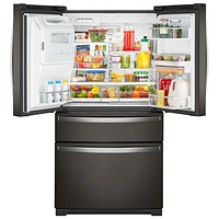 Whirlpool 36" 26 Cu. Ft. French Door Refrigerator (WRMF7736PV) - Black Stainless Steel