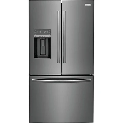 Boîte ouverte - Réfrigérateur à deux portes 36 po avec distributeur d'eau et de glace Gallery de Frigidaire - Acier inoxydable noir - Parfait état