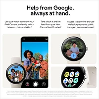 Google Pixel Watch 3 (GPS) 45mm Matte Black Aluminum Case with Obsidian Active Band