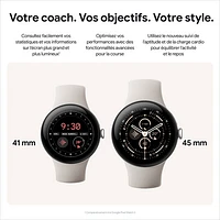 Google Pixel Watch 3 (GPS) 45mm Matte Black Aluminum Case with Obsidian Active Band