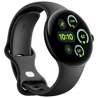 Google Pixel Watch 3 (LTE + GPS) 41mm Matte Black Aluminum Case with Obsidian Active Band