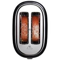 Hamilton Beach Extra-Wide Slot Toaster - 2-Slice - Black/Stainless Steel