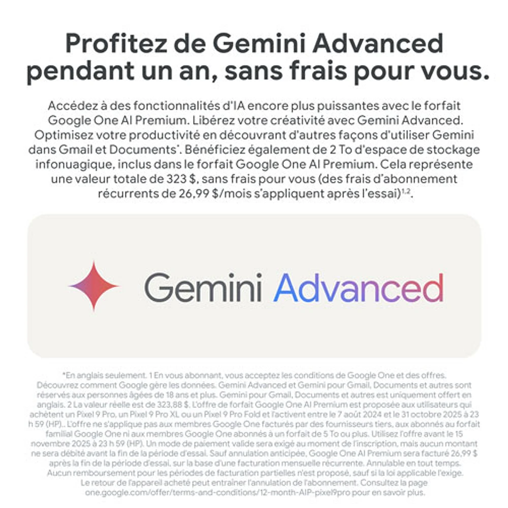 Pixel 9 Pro de 256 Go de Google avec TELUS - Noir volcanique - Financement mensuel