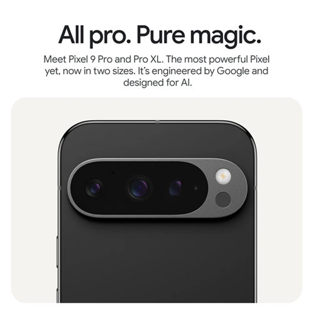 Pixel 9 Pro de 256 Go de Google avec TELUS - Noir volcanique - Financement mensuel