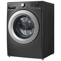 LG 5.8 Cu. Ft. Front Load Washer (WM3470CM) - Middle Black - Only at Best Buy